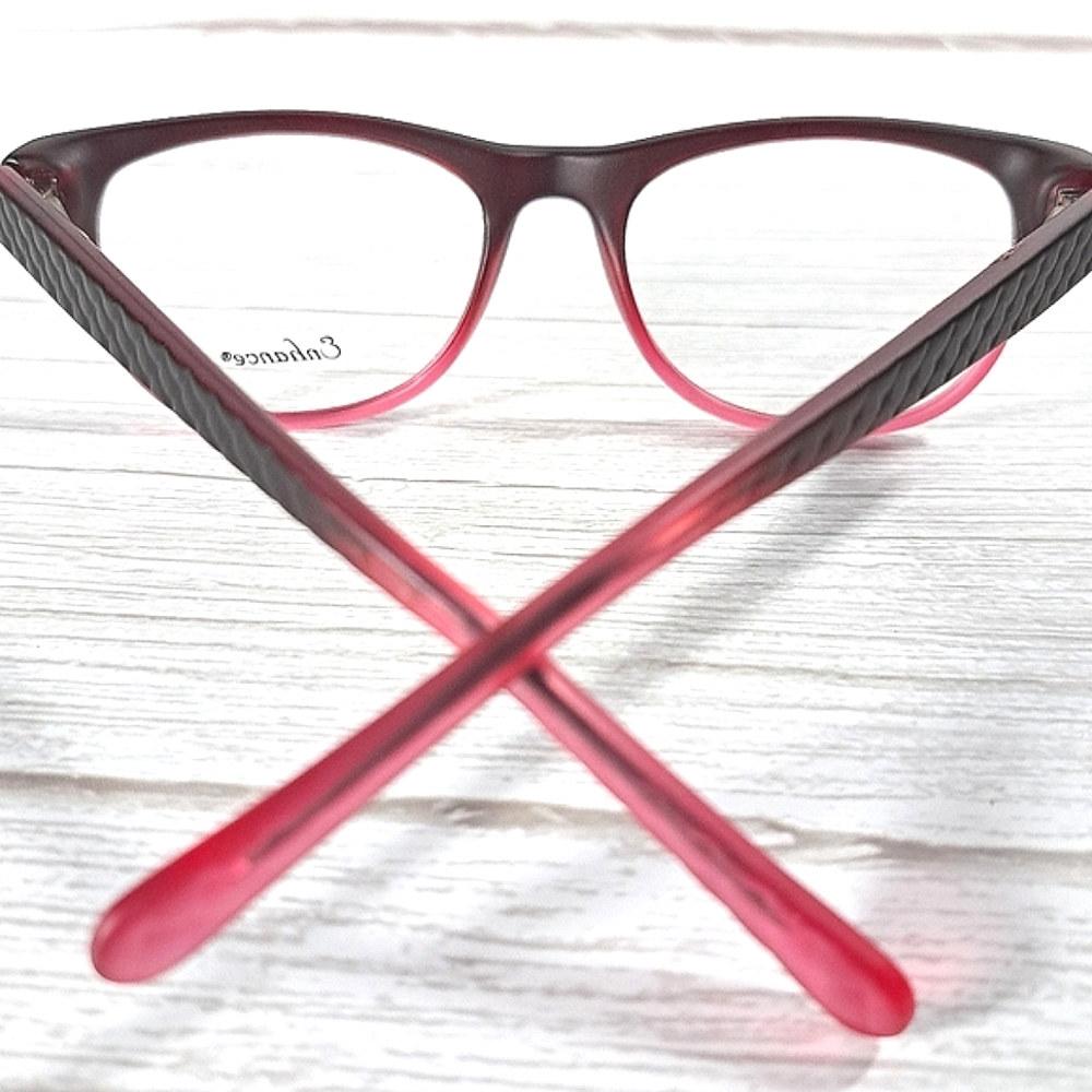 NEW Matte Black/Pink Fade Rx'able Eyeglass Frame, glasses, full rim 52-19-145 - Picture 3 of 5